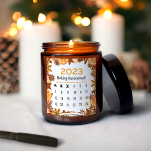 Adventi Naptár Gyertya -180g, Adventi Kalendárium Illatgyertya barátnőnek, szülőknek, tiniknek - karácsony - karácsonyi lakásdekoráció - karácsonyi illatgyertya, mécses - Meska.hu