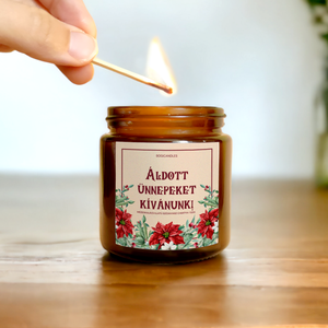Karácsonyi Illatgyertya -120g, Áldott Ünnep illatgyertya - Meska.hu