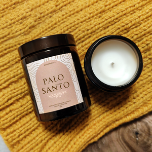 Palo Santo Illatgyertya -200g, 120g, Aromaterápiás gyertya, Ajándék barátnőnek, kollégának, Otthon & Életmód, Gyertya, illat, aroma, Gyertya, Gyertya-, mécseskészítés, MESKA