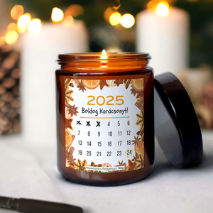 Adventi Naptár Gyertya -200g, Adventi Kalendárium Illatgyertya barátnőnek, szülőknek, tiniknek, Karácsony, Adventi díszek, Adventi naptár, Gyertya-, mécseskészítés, MESKA