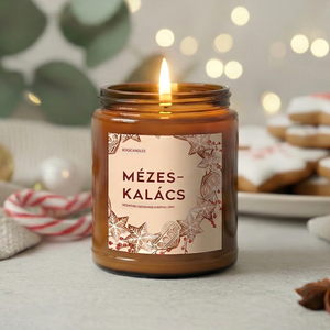 Mézeskalács Illatgyertya -200g 120g, Karácsonyi Szójaviasz gyertya, Otthon & Életmód, Gyertya, illat, aroma, Gyertya, Gyertya-, mécseskészítés, MESKA