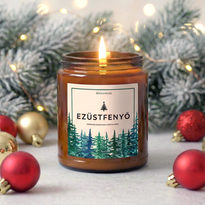 Ezüstfenyő Illatgyertya -200g 120g, Karácsonyfa illatú szójaviasz gyertya - Meska.hu