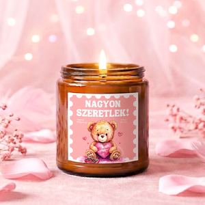 Szeretlek Illatgyertya 120g, Szójaviasz gyertya valentin napra, Valentin napi ajándék, barátnőnek, páromnak - Meska.hu