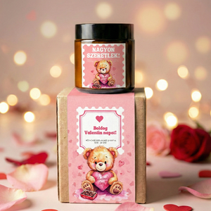 Szeretlek Illatgyertya 120g, Szójaviasz gyertya valentin napra, Valentin napi ajándék, barátnőnek, páromnak - otthon & életmód - gyertya, illat, aroma - gyertya - Meska.hu