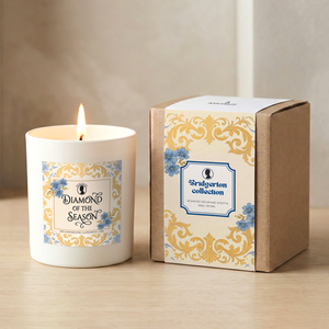 Bridgerton illatgyertya Ajándékdobozzal 200g, Diamond of the Season szójagyertya - Meska.hu
