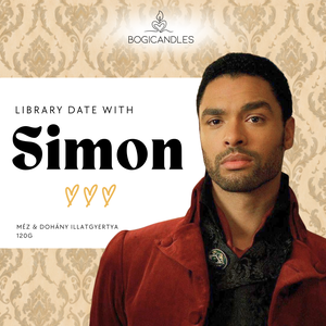Simon Basset illatgyertya, Bridgerton illatgyertya, szójaviasz gyertya - otthon & életmód - gyertya, illat, aroma - gyertya - Meska.hu
