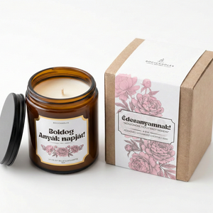 Anyák napi illatgyertya ajándékdobozban, ajándék anyának, mamának, dédinek - otthon & életmód - gyertya, illat, aroma - gyertya - Meska.hu