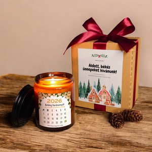 Adventi Naptár Gyertya -200g, Adventi Kalendárium Illatgyertya barátnőnek, szülőknek - karácsony - karácsonyi lakásdekoráció - karácsonyi illatgyertya, mécses - Meska.hu