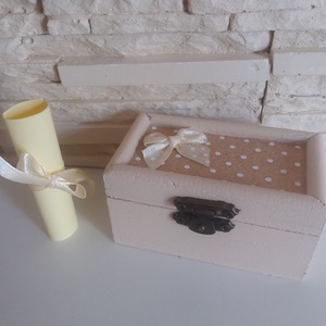 Vidám fa dobozka - bézs színben, Otthon & Életmód, Dekoráció, Asztal és polc dekoráció, Díszdoboz, Festett tárgyak, Mindenmás, MESKA