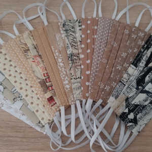 Női textil arcmaszk - vintage mintával - női - női - Meska.hu