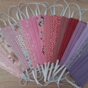 Női textil arcmaszk - világoslila pöttyös - női - női - Meska.hu