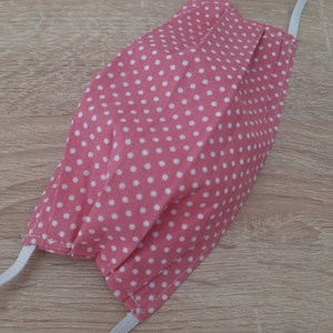 Női textil arcmaszk - pasztell málnaszín, pöttyös - maszk, arcmaszk - női - Meska.hu Női textil arcmaszk - pasztell málnaszín, pöttyös - maszk, arcmaszk - női - Meska.hu