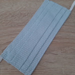 Női textil arcmaszk - halványkék, aprópöttyös - maszk, arcmaszk - női - Meska.hu Női textil arcmaszk - halványkék, aprópöttyös - maszk, arcmaszk - női - Meska.hu