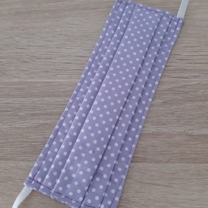 Drótos textil arcmaszk hölgyeknek - levendulalila, pöttyös - női - női - Meska.hu