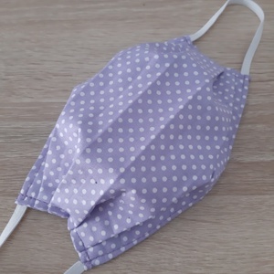Drótos textil arcmaszk hölgyeknek - levendulalila, pöttyös - női - női - Meska.hu