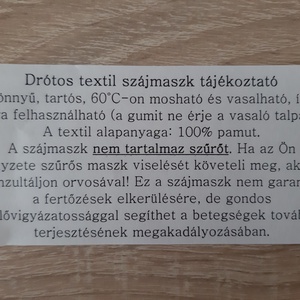 Prémium, drótos textil arcmaszk hölgyeknek - kék, romantikus virágokkal - női - női - Meska.hu