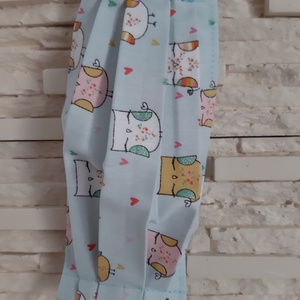 Gyermek textil maszk - világos menta, cuki baglyos - maszk, arcmaszk - gyerek - Meska.hu Gyermek textil maszk - világos menta, cuki baglyos - maszk, arcmaszk - gyerek - Meska.hu