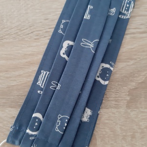 Gyermek textil maszk - kék, állatkás - gyerek - gyerek - Meska.hu