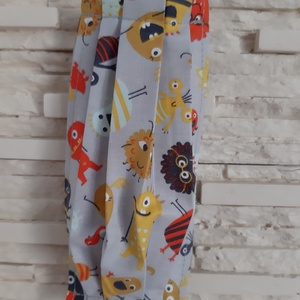 Gyermek textil maszk - szürke, szörnyecskés - gyerek - gyerek - Meska.hu