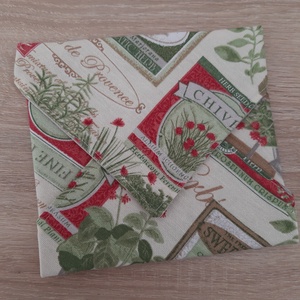 Újraszalvéta tépőzárral, fűszernövényes - otthon & életmód - konyhafelszerelés, tálalás - konyhai textil - szalvéta - Meska.hu