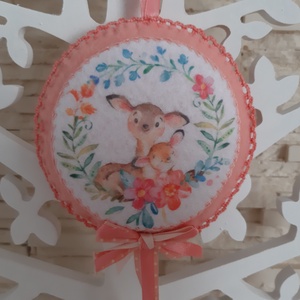 Puha filc dekoráció - őzike mama kis őzikével, barack színvilágban - otthon & lakás - dekoráció - falra akasztható dekor - Meska.hu Puha filc dekoráció - őzike mama kis őzikével, barack színvilágban - otthon & lakás - dekoráció - falra akasztható dekor - Meska.hu