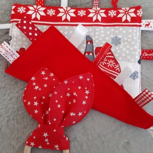 Karácsonyi szett babáknak - piros manók - játék & sport - 3 éves kor alattiaknak - alvóka & rongyi - Meska.hu