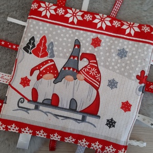 Karácsonyi szett babáknak - piros manók - játék & sport - 3 éves kor alattiaknak - alvóka & rongyi - Meska.hu