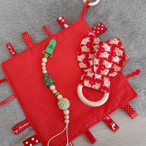 Karácsonyi baba szett - fenyőfa és réni, Játék & Sport, 3 éves kor alattiaknak, Alvóka & Rongyi, Varrás, Horgolás, MESKA