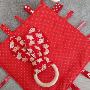 Karácsonyi baba szett - fenyőfa és réni - játék & sport - 3 éves kor alattiaknak - alvóka & rongyi - Meska.hu