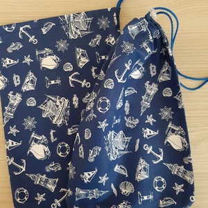 Bármitartó zsákocska szett - tengeres, kék - táska & tok - bevásárlás & shopper táska - shopper, textiltáska, szatyor - Meska.hu