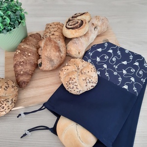 Bármitartó zsákocska szett - tengeres, sötétkék, Táska & Tok, Bevásárlás & Shopper táska, Shopper, textiltáska, szatyor, Varrás, MESKA