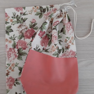 Bármitartó zsákocska szett - romantikus rózsákkal, vintage színvilágban - táska & tok - bevásárlás & shopper táska - shopper, textiltáska, szatyor - Meska.hu