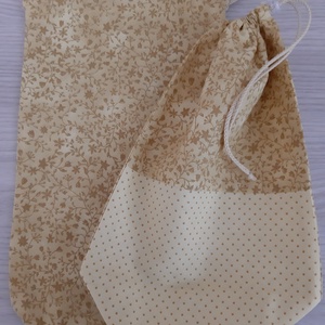 Bármitartó zsákocska szett - virágos, sárga színvilágban - táska & tok - bevásárlás & shopper táska - shopper, textiltáska, szatyor - Meska.hu