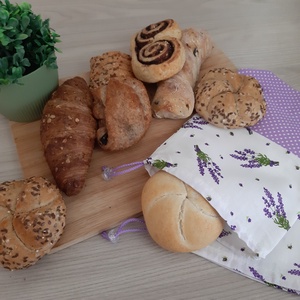 Bármitartó zsákocska szett - levendulás, pöttyös, lila színvilágban, Táska & Tok, Bevásárlás & Shopper táska, Shopper, textiltáska, szatyor, Varrás, MESKA