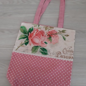Shopper - rózsás, romantikus színvilágban - Meska.hu