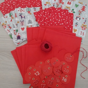 Adventi naptár - ünnepi, vidám színekben - karácsony - adventi díszek - adventi naptár - Meska.hu