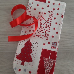 Boros, italos ajándékzsák - törtfehér alapon kari mintás - otthon & életmód - konyhafelszerelés, tálalás - tálalás - bortartó - Meska.hu