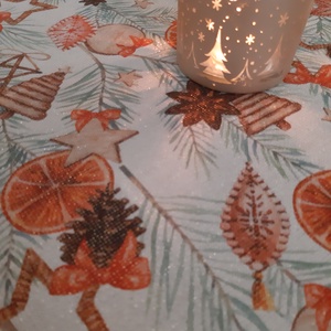 Ünnepi asztalközép, terítő - karácsonyi illatok, arany szállal szőve - otthon & életmód - konyhafelszerelés, tálalás - tálalás - terítő - Meska.hu