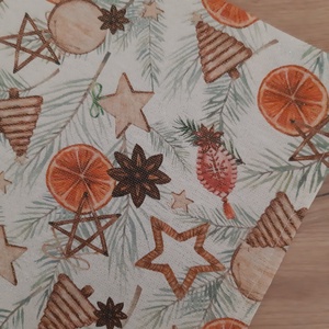 Ünnepi asztalközép, terítő - karácsonyi illatok, arany szállal szőve - otthon & életmód - konyhafelszerelés, tálalás - tálalás - terítő - Meska.hu