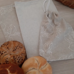 Textil zsákocska szett - natúr színvilágban - táska & tok - bevásárlás & shopper táska - shopper, textiltáska, szatyor - Meska.hu
