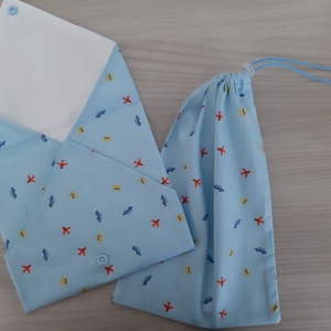 Prémium tízórais szett (2 db-os) gyerekeknek - repcsis - otthon & életmód - konyhafelszerelés, tálalás - konyhai textil - szalvéta - Meska.hu