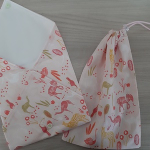 Prémium tízórais szett (2 db-os) gyerekeknek - szafari, csajos színvilágban - otthon & életmód - konyhafelszerelés, tálalás - konyhai textil - szalvéta - Meska.hu