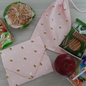 Prémium tízórais szett (2 db-os) gyerekeknek - zümis, csajos színvilágban - otthon & életmód - konyhafelszerelés, tálalás - konyhai textil - szalvéta - Meska.hu