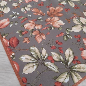 Őszi terítő, asztalközép pamutcsipkével - leveles, őszi natúr színvilágban - otthon & életmód - konyhafelszerelés, tálalás - tálalás - terítő - Meska.hu