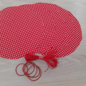 Befőttes tető szett - 5 db-os, piros alapon pötyis (eper) - otthon & életmód - konyhafelszerelés, tálalás - konyhai textil - edényfogó & edényfedő - Meska.hu