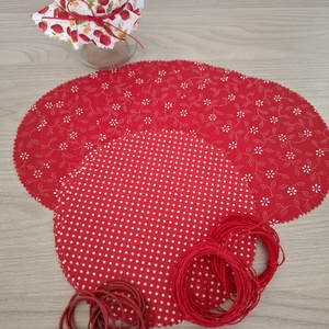 Befőttes tető szett - 12 db-os - piros variációk (eper, meggy, cseresznye, barack), Otthon & Életmód, Konyhafelszerelés, tálalás, Konyhai textil, Edényfogó & Edényfedő, Mindenmás, MESKA