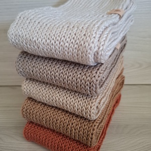 Kötött csősál puha fonalból - halványbarna - ruha & divat - sál, sapka, kendő - sál - Meska.hu