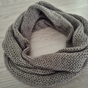 Kötött csősál férfiaknak, puha fonalból - barnásszürke - Meska.hu