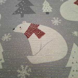 Mikulás zsák - csillogós, jegesmacis mintával - karácsony - mikulás - mikulás zsák - Meska.hu