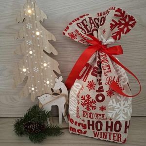 Mikulás zsák - ünnepi felirattal - karácsony - mikulás - mikulás zsák - Meska.hu